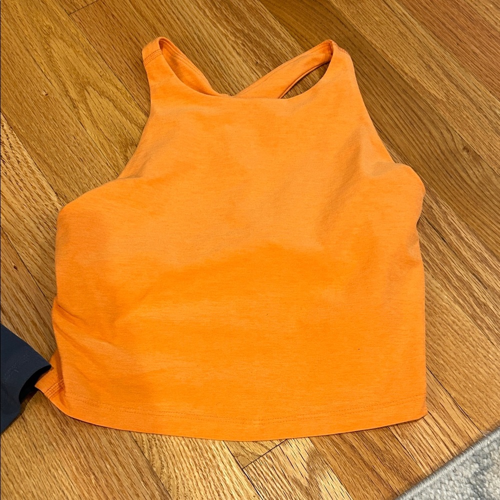 Beyond Yoga Orange High-Neck Cropped Tank